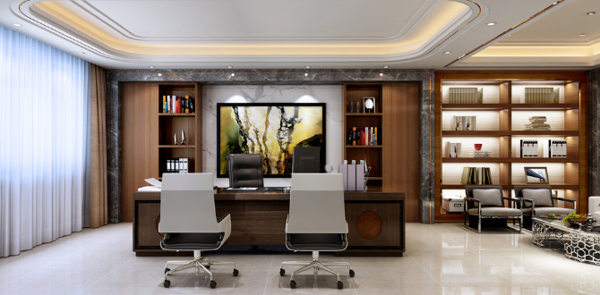 上海辦公室裝修設計中，窗戶使用白色窗簾是否美觀